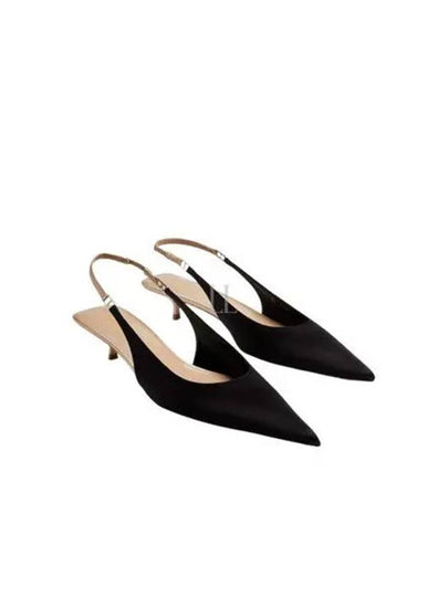 Women's Cherish Sling Back Pumps Heels Black - SAINT LAURENT - BALAAN 2