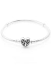 Women's Moments Family Tree Heart Clasp Snake Chain Bracelet Black Silver - PANDORA - BALAAN 4