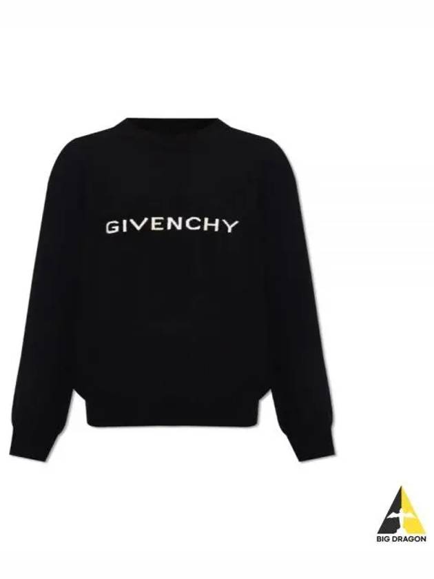 Logo Wool Knit Top Black - GIVENCHY - BALAAN 2