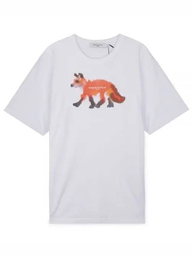 Men s Van Miello Fox White Short Sleeve T Shirt KM00105KJ0008 WH 1156691 - MAISON KITSUNE - BALAAN 1