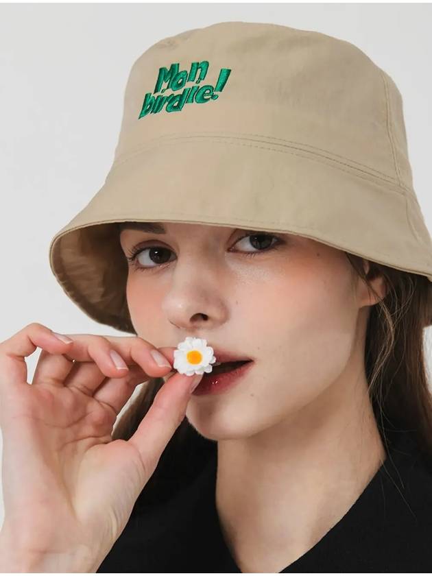 Windproof nylon bucket hat BEIGE - MONBIRDIE GOLF - BALAAN 9