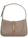 Le 5 A 7 Leather Hobo Shoulder Bag Brown - SAINT LAURENT - BALAAN 1