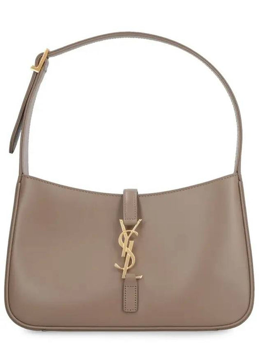 Le 5 A 7 Leather Hobo Shoulder Bag Brown - SAINT LAURENT - BALAAN 1