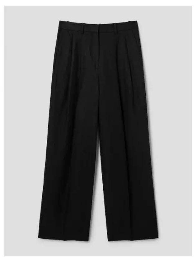 Women s Galina Linen Double Pleated Pants Trousers Black Domestic Product GM0024052169570 - THEORY - BALAAN 1