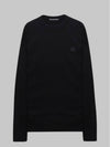 Face Patch Sweatshirt Black - ACNE STUDIOS - BALAAN 3