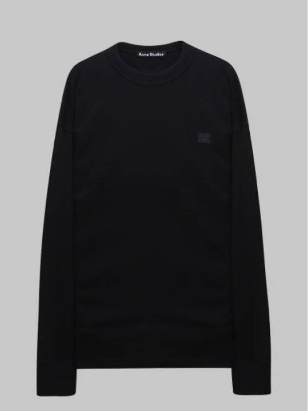 Face Patch Sweatshirt Black - ACNE STUDIOS - BALAAN 3