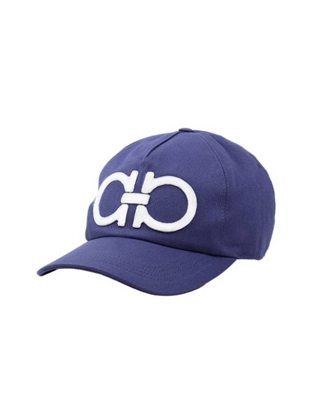 Gancini Logo Base Ball Cap Blue - SALVATORE FERRAGAMO - BALAAN 5