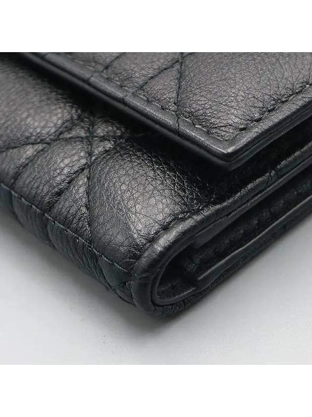 S5175UWHC M900 Black Leather Caro Hibiscus Wallet - DIOR - BALAAN 4