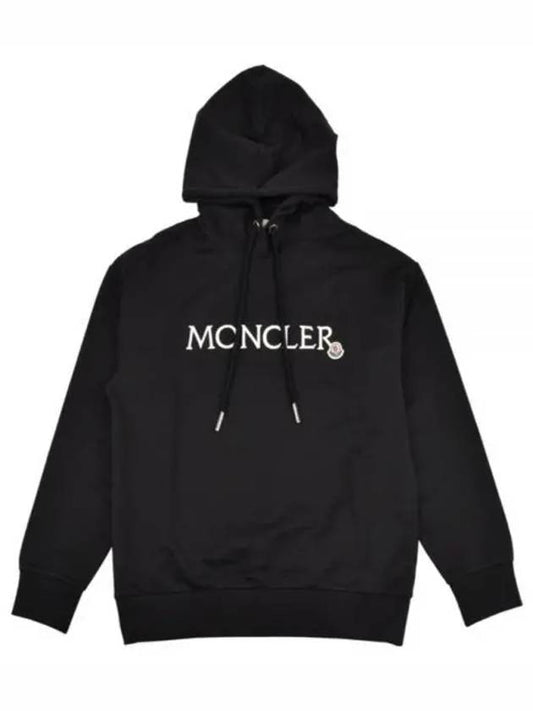 24 8G00016 89A1K 999 Logo embroidered hoodie - MONCLER - BALAAN 1