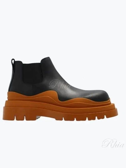 Tire Ankle Chelsea Boots Black Cognac - BOTTEGA VENETA - BALAAN 2