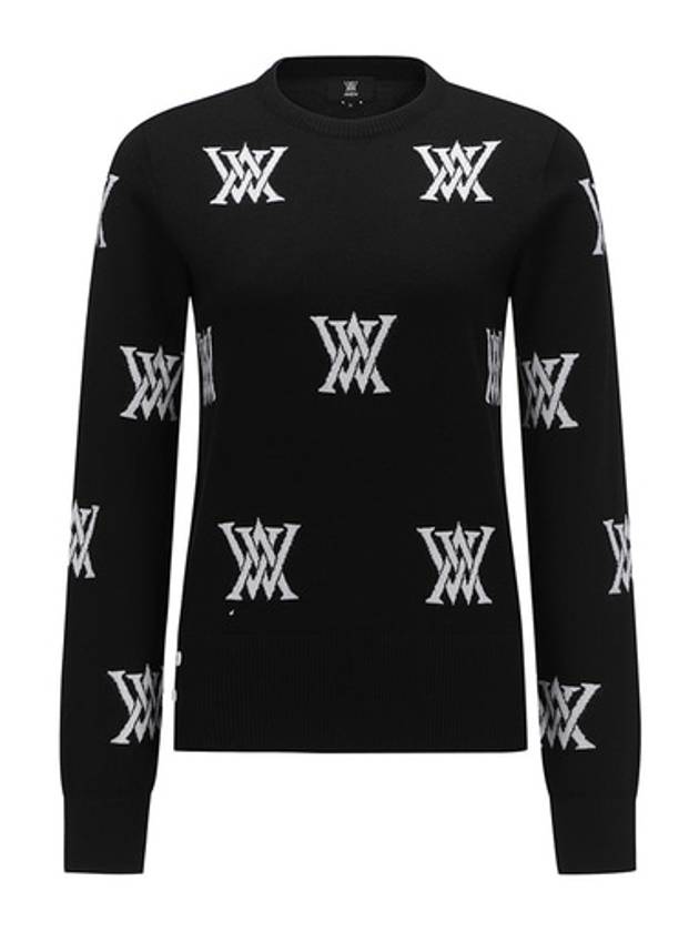 Official W LOGO INTARSIA CASHMERE SW - ANEWGOLF - BALAAN 1