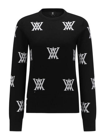 Official W LOGO INTARSIA CASHMERE SW - ANEWGOLF - BALAAN 1