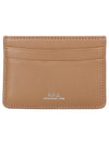 Andre Logo Card Wallet Beige - A.P.C. - BALAAN 1