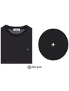 Stellina Embroid Logo Short Sleeve T-Shirt Black - STONE ISLAND - BALAAN 8