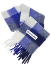 Check Mohair Muffler Royal Blue - ACNE STUDIOS - BALAAN 3