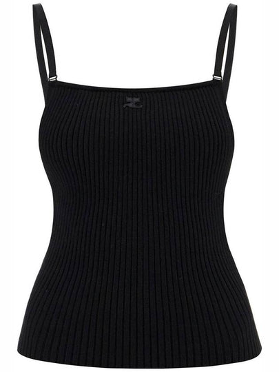 Logo Rib Sleeveless Black - COURREGES - BALAAN 2