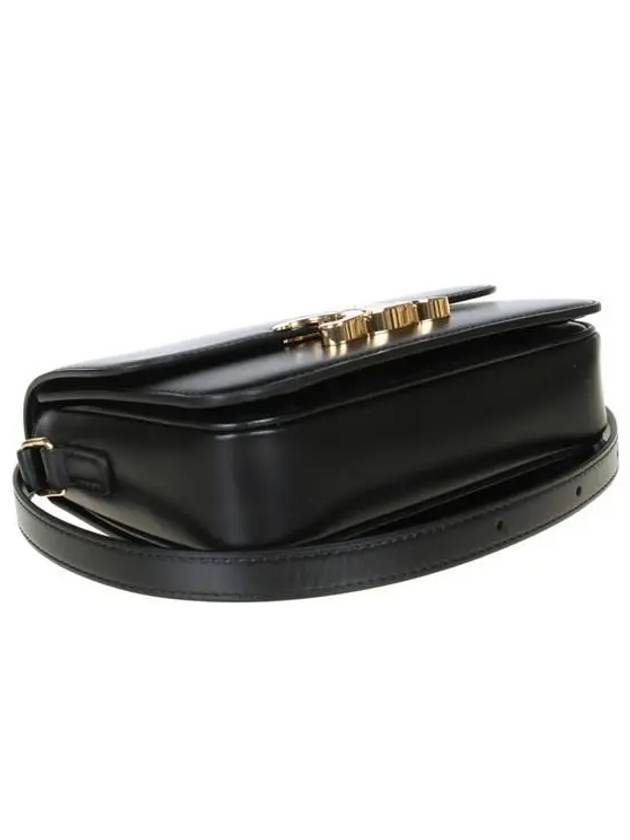 Teen Triomphe Shiny Calfskin Cross Bag Black - CELINE - BALAAN 6