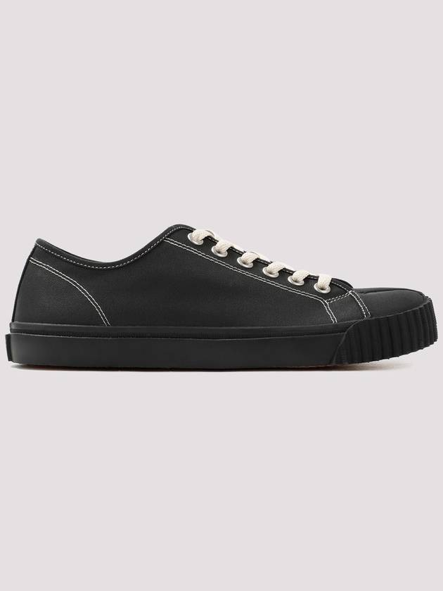 Tabi Canvas Low Top Sneakers Black - MAISON MARGIELA - BALAAN 34