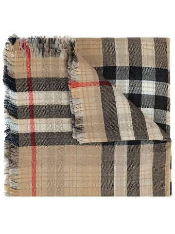 Reversible Check Cashmere Muffler - BURBERRY - BALAAN.