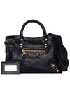 Giant Motor City Small Shoulder Bag Black Gold - BALENCIAGA - BALAAN 1