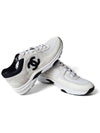 CC Logo Leather Low Top Sneakers White - CHANEL - BALAAN 5