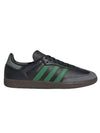 Samba OG Leather Low Top Sneakers Green Core Black - ADIDAS - BALAAN 1