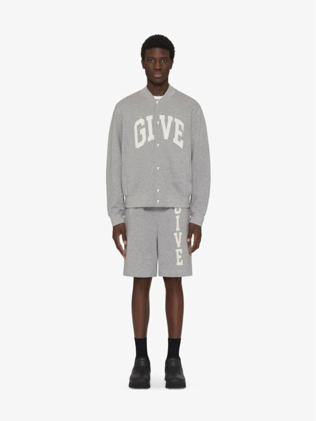 College Bermuda Cotton Shorts Grey - GIVENCHY - BALAAN 3