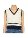 Women's Knit Vest Ivory - GUCCI - BALAAN 2