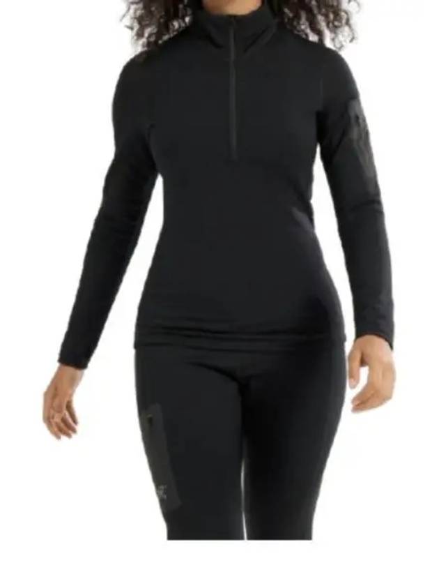 Kyanite Baselayer Zip Neck Long Sleeve T-Shirt Black - ARC'TERYX - BALAAN 2