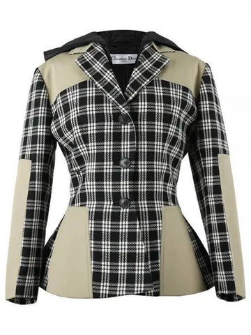 Check and two in wool jacket 257V36A 1244 9950 270885 1147013 - DIOR - BALAAN 1