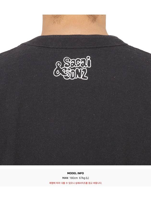 Crew Neck Short Sleeve T-Shirt Black - SACAI - BALAAN 9