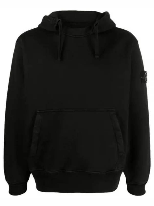 Men's Oversized Cotton Hoodie Black - STONE ISLAND - BALAAN 2