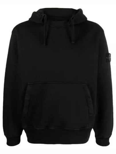 Men's Oversized Cotton Hoodie Black - STONE ISLAND - BALAAN 2