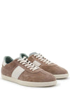 Logo Suede Low Top Sneakers Beige - TOD'S - BALAAN 3