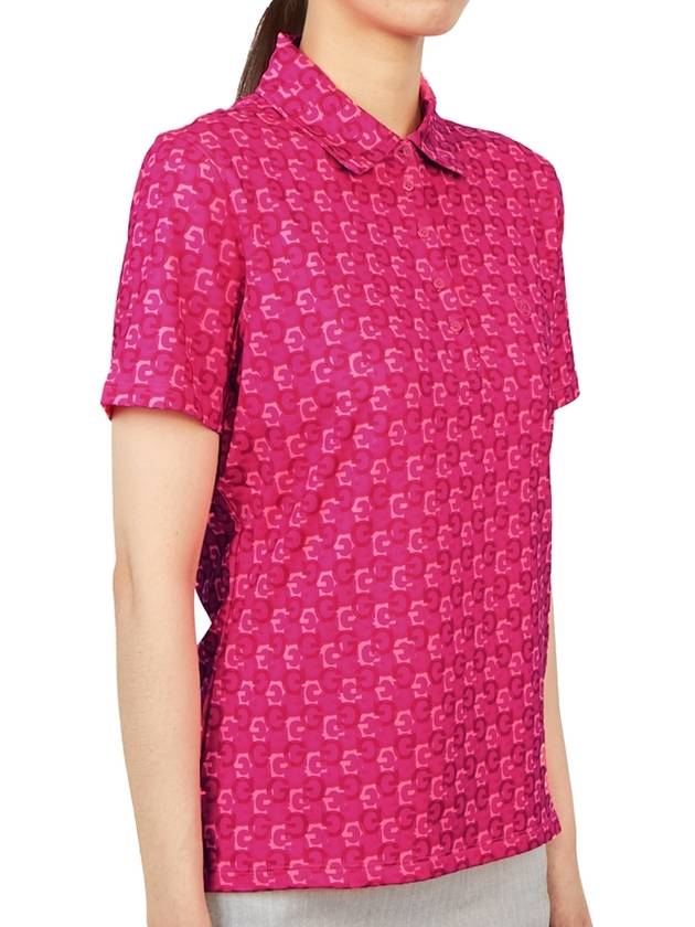 Women's Mini GS Jersey Short Sleeve Polo Shirt Pink - G/FORE - BALAAN 4