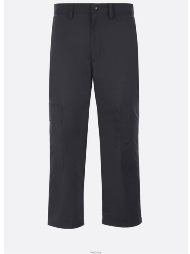 Men's Logo Cargo Straight Pants Black - VALENTINO - BALAAN 4