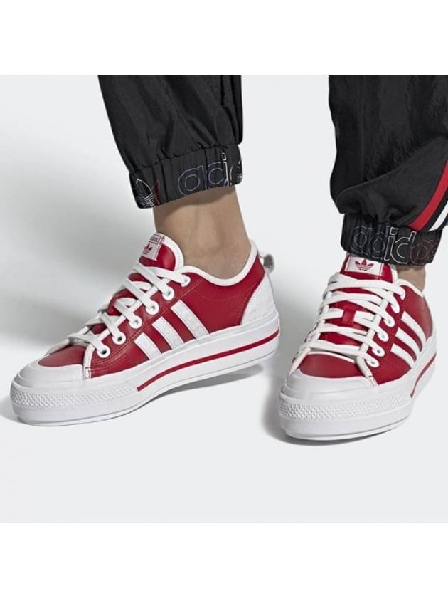 01 FZ1841 Original Nizza Platform Low Red White Valentine s Day Display Product - ADIDAS - BALAAN 1