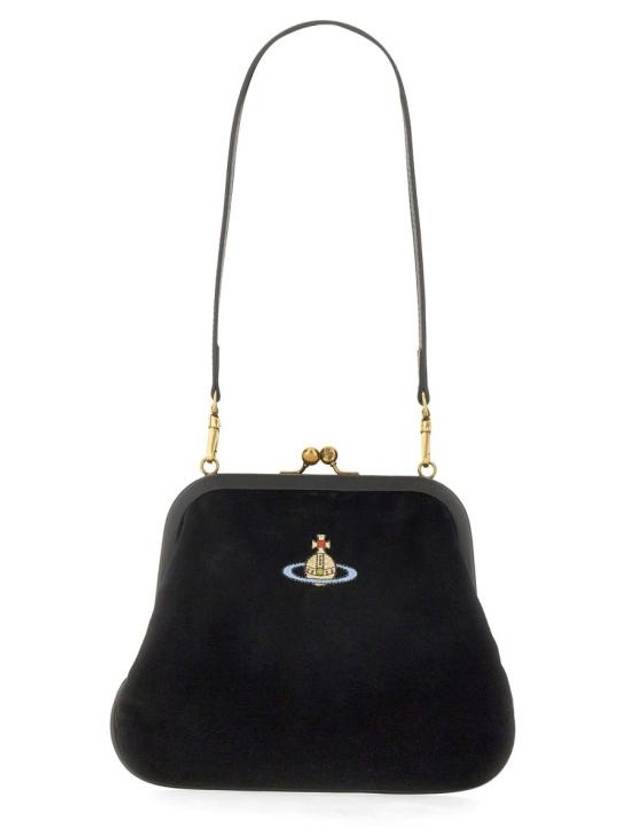 Velvet Shoulder Bag Black - VIVIENNE WESTWOOD - BALAAN 1