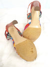 Women s Multicolor Fabric Open Toe Slingback HM99619HE 230mm 36 Condition A - HERMES - BALAAN 9