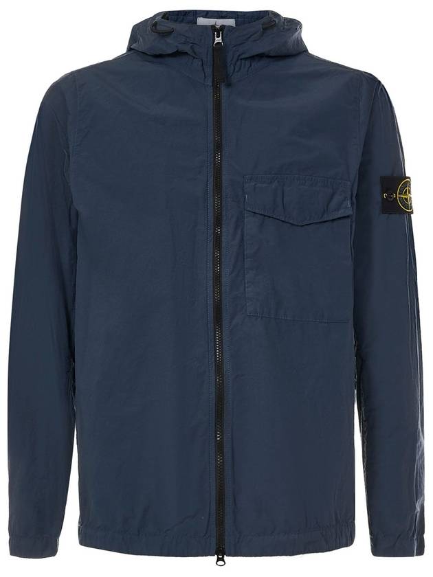 Men's Wappen Patch Naslan Pocket Hooded Jacket Navy - STONE ISLAND - BALAAN 1