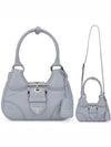 Moon Padded Nappa Leather Shoulder Bag Grey - PRADA - BALAAN 2