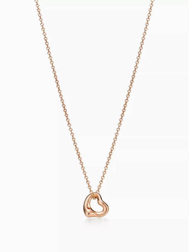 Open Heart Pendant Necklace Rose Gold - TIFFANY & CO. - BALAAN 2