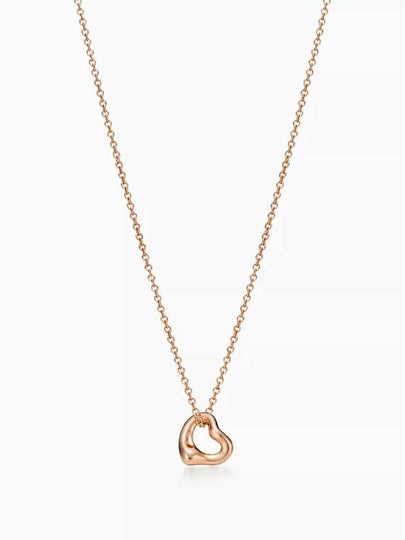 Open Heart Pendant Necklace Rose Gold - TIFFANY & CO. - BALAAN 2