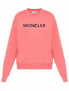 Logo Printed Cotton Sweatshirt Pink - MONCLER - BALAAN 2