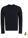 Wappen Patch Crew Neck Knit Top Black - STONE ISLAND - BALAAN 2