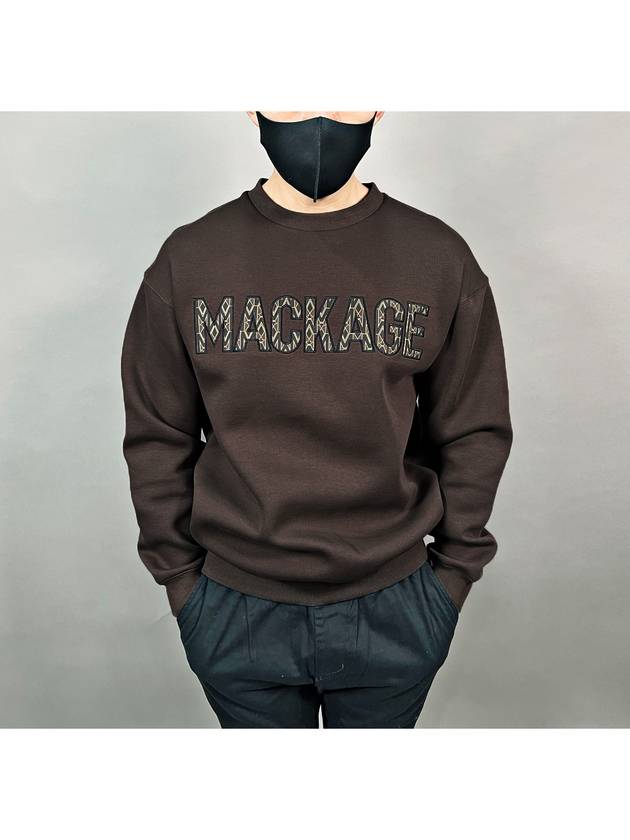 MAX MG Monogram Double Face Jersey Sweatshirt Coffee - MACKAGE - BALAAN 3