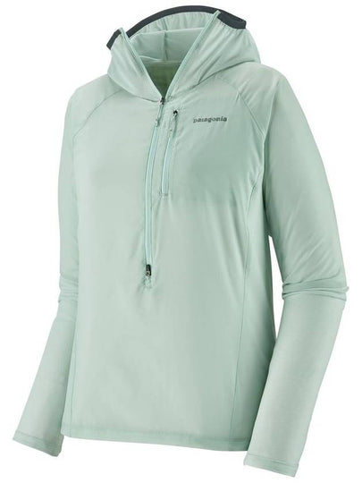 Women's Airshed Pro Pullover Half Zip Hooded Jacket Green - PATAGONIA - BALAAN 2