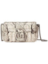 Women's GG Marmont Python Super Mini Bag Beige - GUCCI - BALAAN.