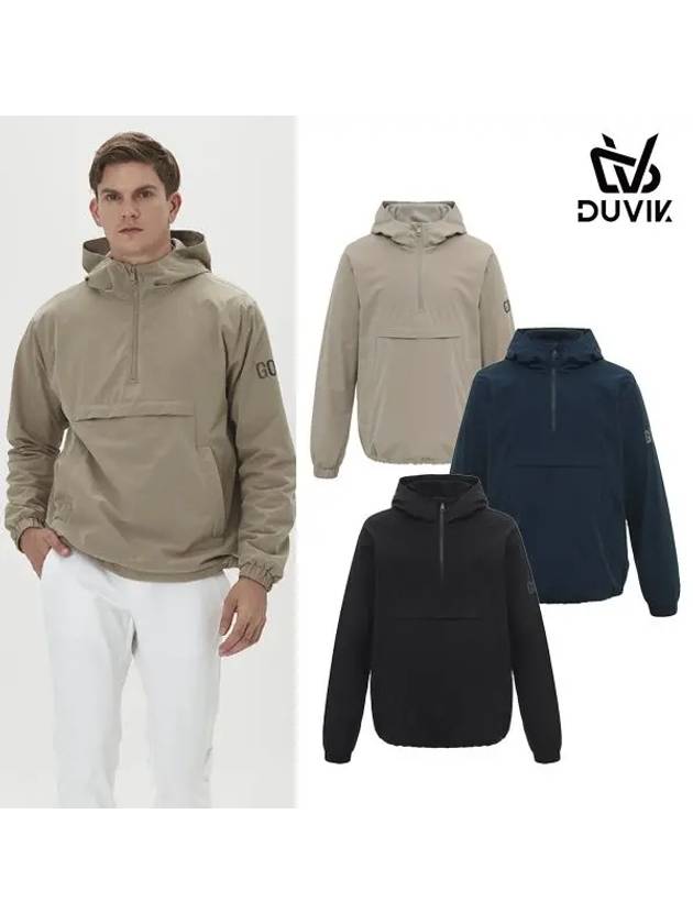 Men s brushed hooded anorak windbreaker DE3MWB553BG - DUVIK - BALAAN 2