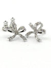 Hyperbola Volta Bow Stud Earrings Silver - SWAROVSKI - BALAAN 3